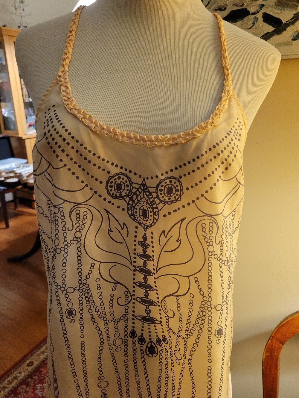 Pale Pink Silk Tank Top Night Shirt